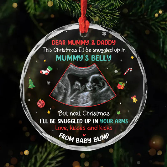 5389OUK1 custom ceramic christmas ornaments gifts for mom and dad to be 5389O6LAA