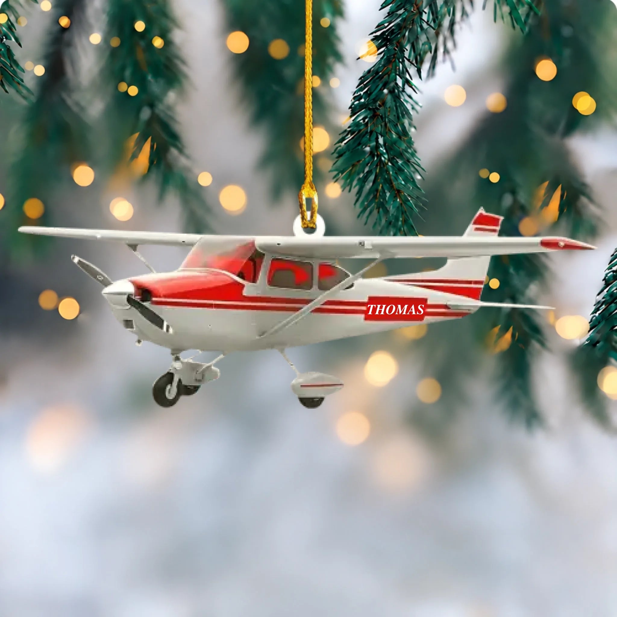 Soft evergreen bokeh background